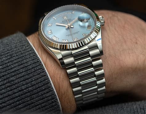 rolex day date 40 indossato|rolex day date platinum.